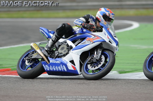 2008-05-11 Monza 2881 Suzuki GSX R European Cup - Emeric Jonchiere